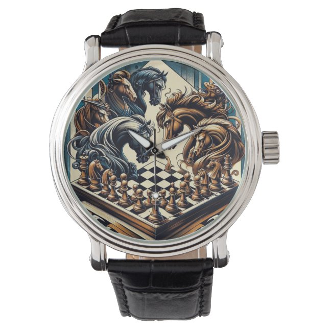 Montre Le jeu des chevaliers - les échecs rencontre l'ima (devant)