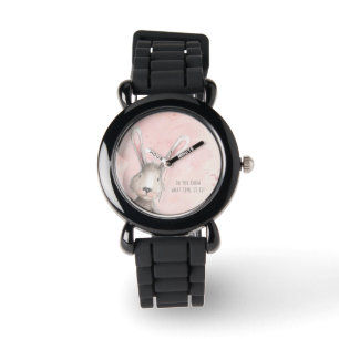 Montre Le lapin de Bunny aquarelle Quelle heure est-il ?