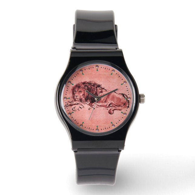 Montre LE LION DU CAP, ROUGE antique (Recto)