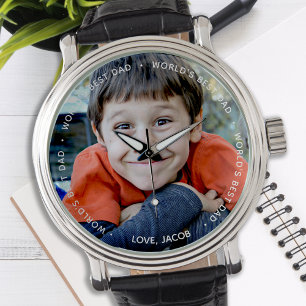 Montre Le meilleur père du monde de la photo personnalis