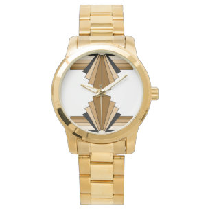 Montre Le motif d'art déco se bronze dedans