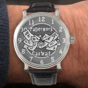 Montre Le Papier Peut Attendre. Comptable