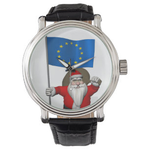 Montre Le Père Noël Avec L'Entrée De L'Union Européenne