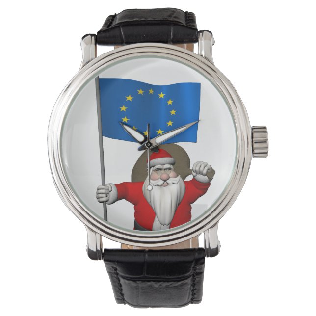 Montre Le Père Noël Avec L'Entrée De L'Union Européenne (devant)