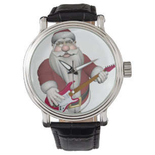 Montre Le Père Noël Jouant de la guitare électrique
