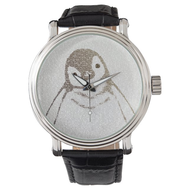 Montre Le pingouin intellectuel (devant)