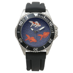 Montre Le poisson rouge fantastique sur la vague de Seiga