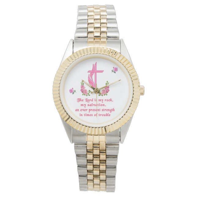 Montre Le Seigneur est mon roc chrétien (devant)