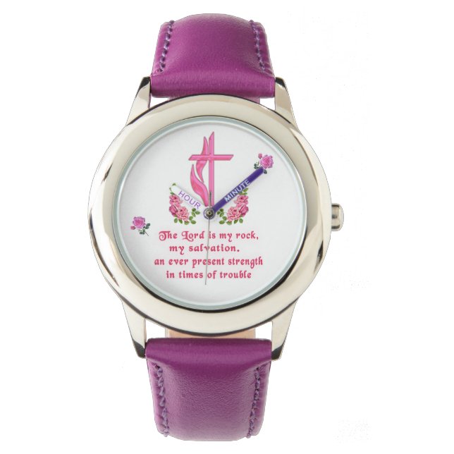 Montre Le Seigneur est mon rocher (devant)