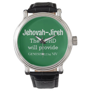 Montre Le Seigneur Fournira La Bible Verse Vert Foncé
