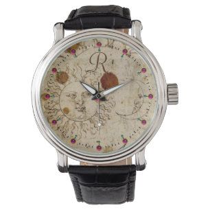 MONTRE LE SOLEIL ET LA LUNE, MONOGRAMME DU PARCHEMENT ANT