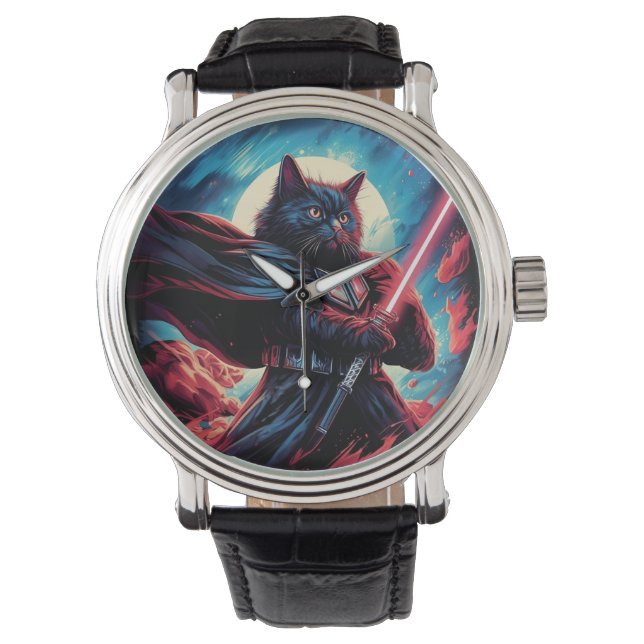 Montre Le Stardust Samurai | Guerrier de chat cosmique (devant)