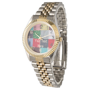 Montre le tissu coloré de patchwork ajuste le cru élég