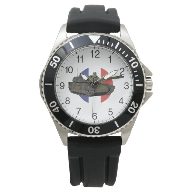 Montre Leclerc à réservoir français avec drapeau (devant)