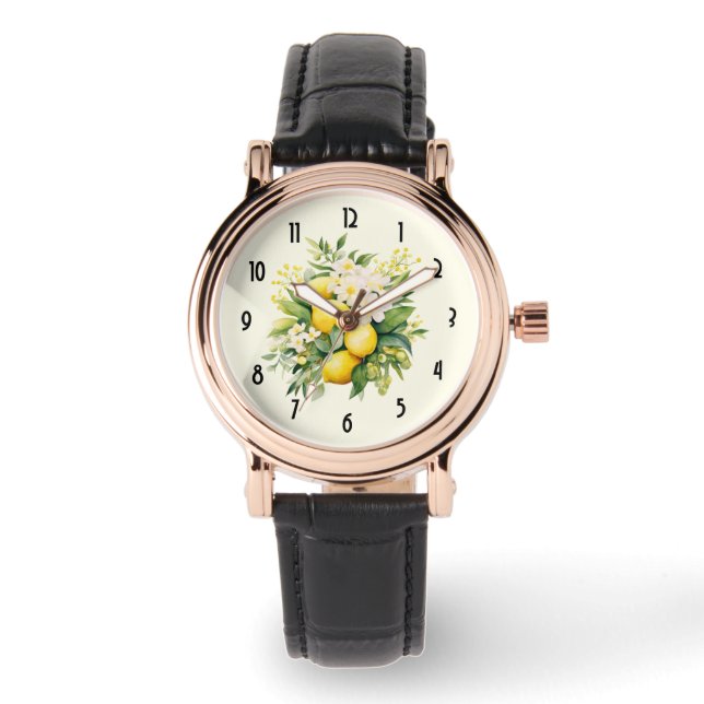 Montre Lemon Bouquet with White Blossoms (Recto)