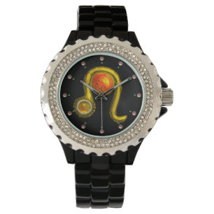 Montre LEO GOLD ZODIAC JEULE D'ANNIVERSAIRE, Jaune, Noir