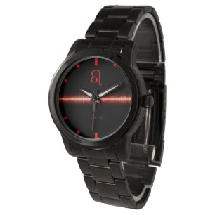 Montre Leo Zodiac Cool Red Fire Light Line Nom personnali