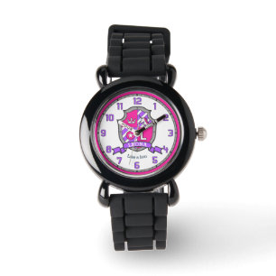 Montre Leona lettre L nom signifiant crest unicorne rose