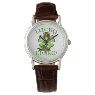 Montre Leprechaun Girl Lucky Charm Wrist Watch