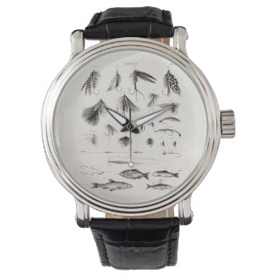 Montre Les 1800s vintages pêchant la pêche de mouche