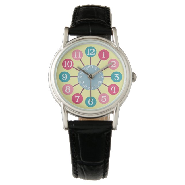 Montre les années 50 Retro Starburst atomique moderne Mid (devant)