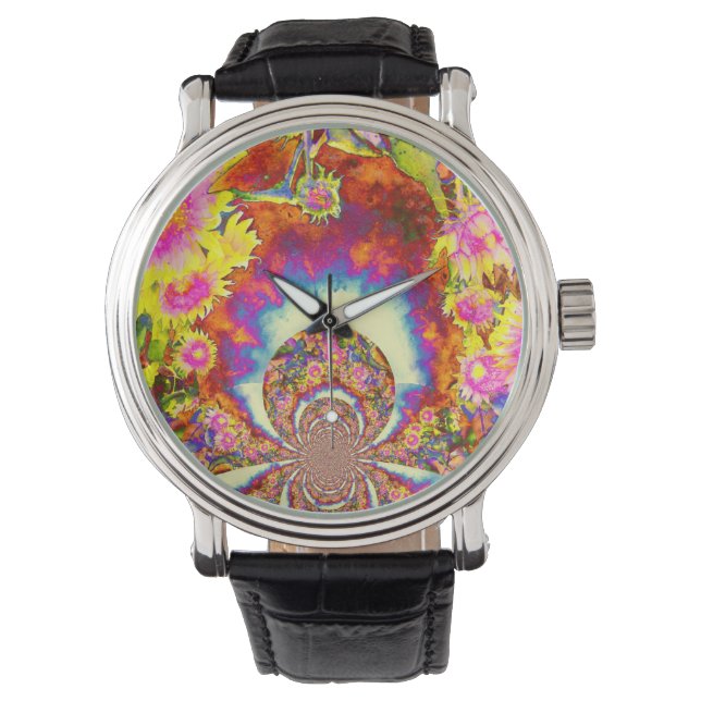 Montre Les champs solaires de tournesol pour toujours (devant)