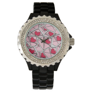 Montre Les coeurs de Valentine sur des enveloppes