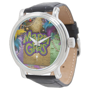 Montre Les doubloons graphiques sur le thème Mardi Gras d