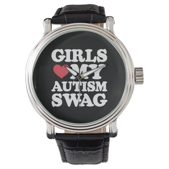 Montre Les filles aiment mon autisme Swag Funny Sensibili (devant)