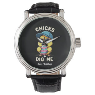 Montre Les filles me creusent Joyeux Jour de Pâques Drôle