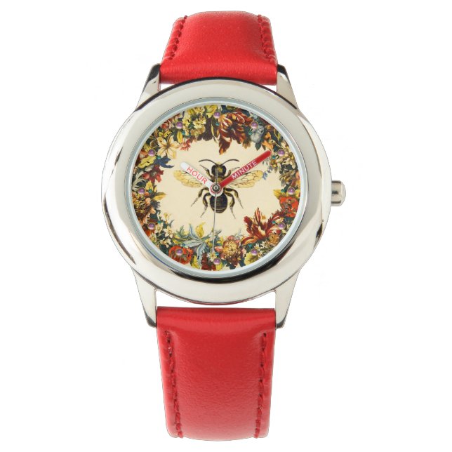 MONTRE LES FLEURS DU PRINTEMPS MIEL BEE / BEEKEEPER (devant)