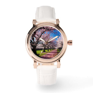Montre "Les fleurs en fleurs : les rangées de cerisiers a