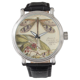 Montre Les libellules aux Feuilles et aux fruits