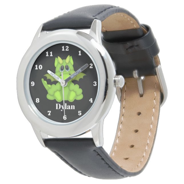 Montre Les mignons garçons ajoutent le nom Dragon watch (Incliné)