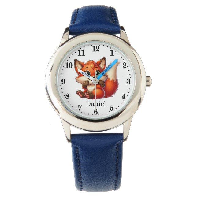 Montre Les mignons garçons amateurs de renards ajouter le (devant)