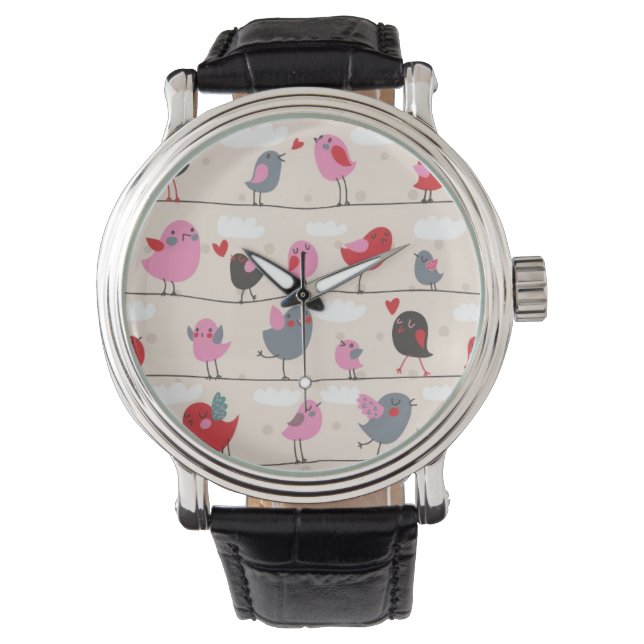 Montre Les oiseaux en amour (devant)