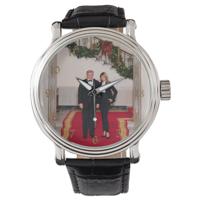 Montre Les pas de Noël Président Donald Trump & Melania (devant)