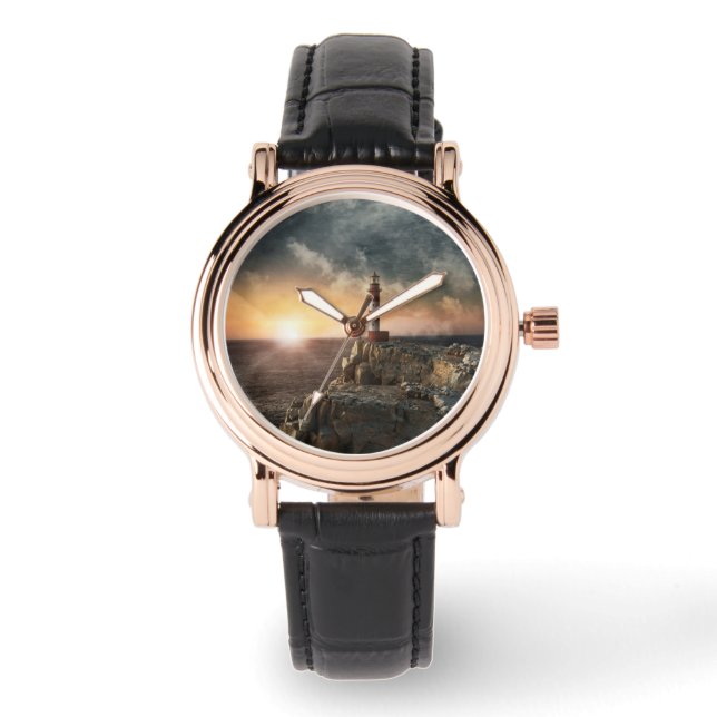 Montre Les phares | Phare rouge et blanc (Recto)