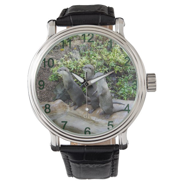 Montre Les trois mousquetaires : Trio de petites loutre g (devant)