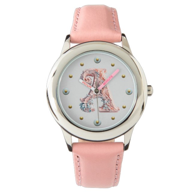 Montre Lettre baroque Pastel A (devant)