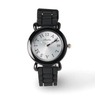 Montre Lettre blanche personnalisée Dial métal dégradé