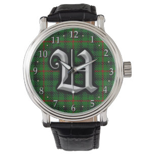 Montre Lettre Clan Urquhart U Monogram Tartan
