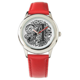 MONTRE LETTRE NOIRE MONARCHIE "A"