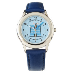 Montre LETTRE Oie Bleue M GARON MONogramme