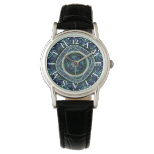 Montre Lettre personnalisée Dial Julian Fractal Mandala