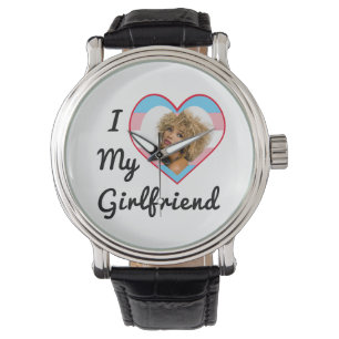 Montre LGBT Trans Pride Photo personnalisée J'aime ma pet