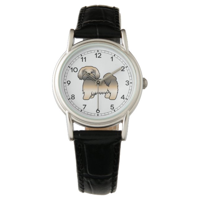 Montre Lhasa Apso Sable Doré Chien de Dessin Animé Mignon (devant)