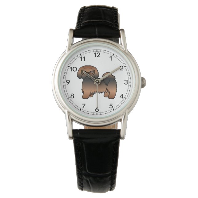 Montre Lhasa Apso Sable Rouge Chien de Dessin Animé Migno (devant)