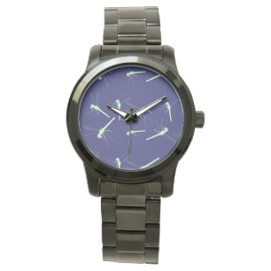 Montre Libellules sur le bleu