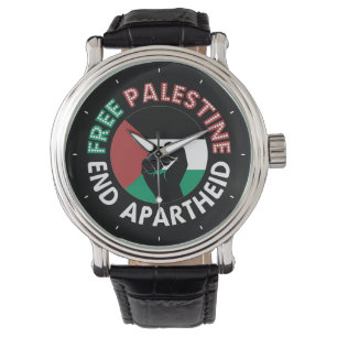 Montre Libérez la Palestine mettre fin à l'apartheid Drap